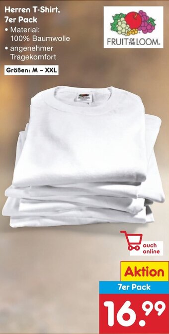 Netto Marken-Discount FRUIT OF THE LOOM Herren T-Shirt, 7er Pack Angebot