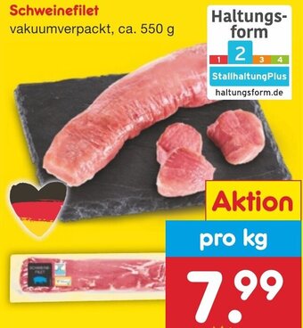 Netto Marken-Discount Schweinefilet ca. 550 g Angebot