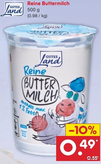 Netto Marken-Discount GUTES Land Reine Buttermilch 500 g Angebot