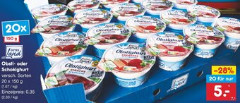 Netto Marken-Discount Gutes Land Obsti oder Schokighurt 20x150 g Angebot