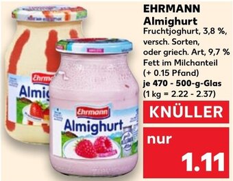 Kaufland EHRMANN Almighurt 470-500 g Glas Angebot