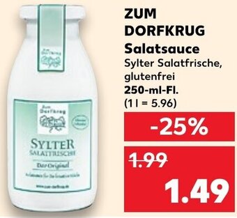 Kaufland ZUM DORFKRUG Salatsauce 250 ml Fl. Angebot