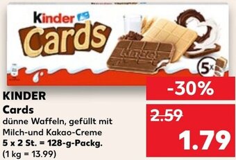 Kaufland KINDER Cards 128 g Packg. Angebot