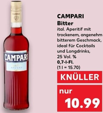 Kaufland CAMPARI Bitter 0,7 L-Fl. Angebot