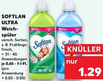 Kaufland SOFTLAN ULTRA Weichspüler 0,65-1 L-Fl. Angebot