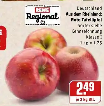 REWE Kaufpark Deutschland Aus dem Rheinland: Rote Tafeläpfel 2kg Angebot