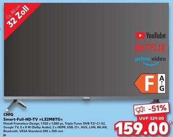 Kaufland CHIQ Smart Full HD-TV L32M8TG Angebot