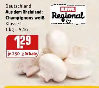 REWE Kaufpark Deutschland Aus dem Rheinland: Champignons weiß 250g Angebot