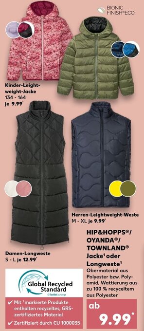 Kaufland HIP&HOPPS/ OYANDA/ TOWNLAND Jacke oder Longweste Angebot