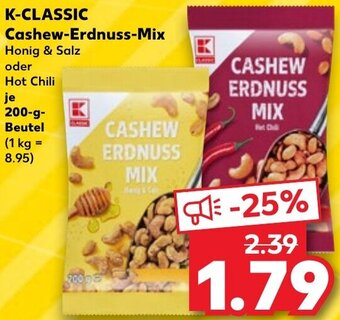 Kaufland K-CLASSIC Cashew Erdnuss-Mix 200 g Beutel Angebot
