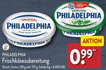 Aldi Nord PHILADELPHIA Frischkäsezubereitung 150 g oder 175 g Angebot