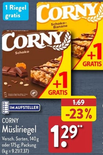 Aldi Nord CORNY Müsliriegel 140 g oder 175 g Angebot
