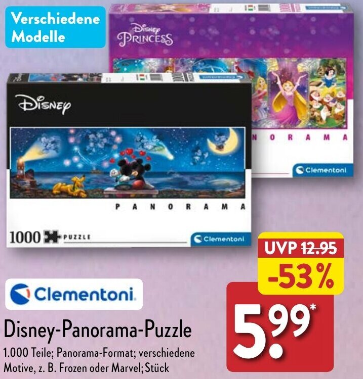 Clementoni Disney Panorama Puzzle Angebot bei Aldi Nord