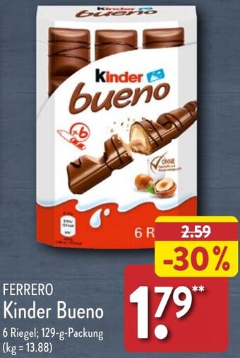 Aldi Nord FERRERO Kinder Bueno 129 g Packung Angebot