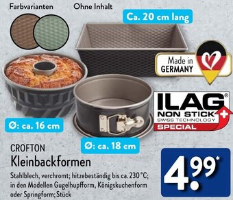 Aldi Nord CROFTON Kleinbackformen Angebot