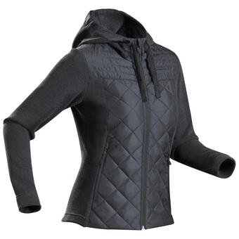 Decathlon Hybrid sweatjacke damen - nh100 schwarz/grau Angebot