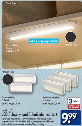 Aldi Nord CASALUX LED Schrank und Schubladenlicht(er) Angebot