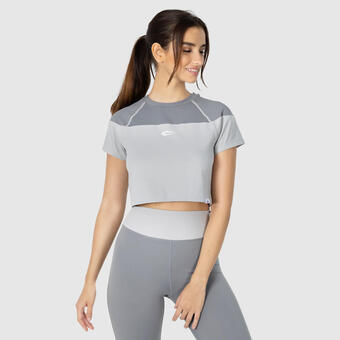 Decathlon Damen crop t-shirt advanced chanda grau für sport & freizeit Angebot