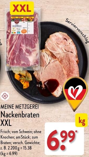 Aldi Nord MEINE METZGEREI Nackenbraten XXL Angebot