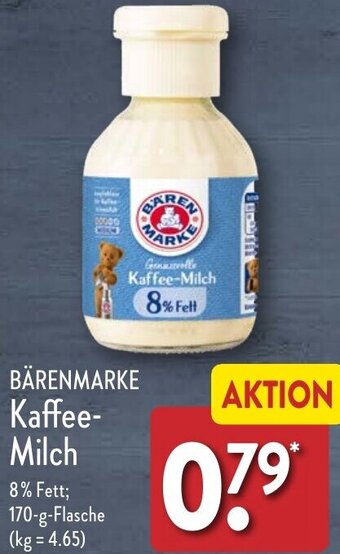 Aldi Nord BÄRENMARKE Kaffee-Milch 170 g Flasche Angebot