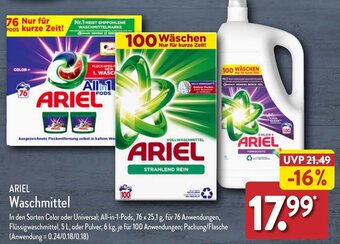 Aldi Nord ARIEL Waschmittel Angebot