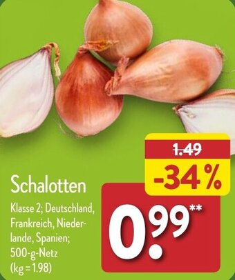 Aldi Nord Schalotten 500 g Netz Angebot