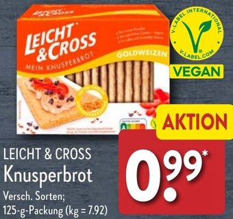 Aldi Nord LEICHT & CROSS Knusperbrot 125 g Packung Angebot