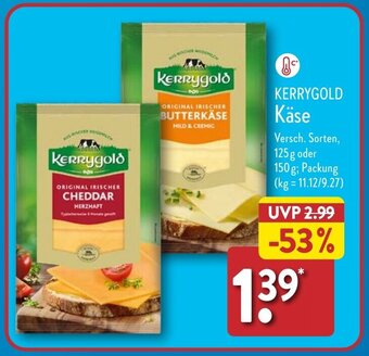 Aldi Nord KERRYGOLD Käse 125 g oder 150 g Angebot