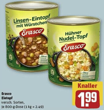 REWE Erasco Eintopf 800 g Dose Angebot
