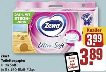 REWE Zewa Toilettenpapier Ultra Soft 8 x 150-Blatt-Pckg. Angebot