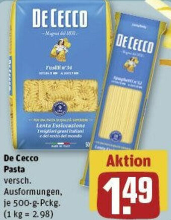 REWE De Cecco Pasta 500 g Pckg. Angebot