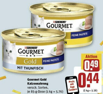 REWE Gourmet Gold Katzennahrung 85 g Dose Angebot