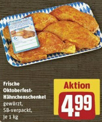 REWE Frische Oktoberfest-Hähnchenschenkel 1 kg Angebot