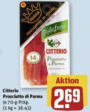 REWE Citterio Prosciutto di Parma 70 g Pckg. Angebot