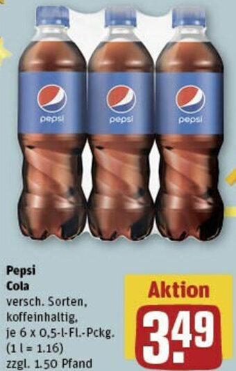 REWE Pepsi Cola 6x0,5 L-Fl. Pckg. Angebot