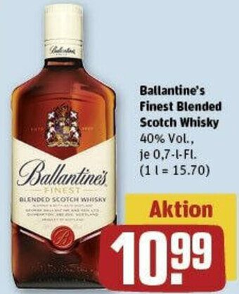 REWE Ballantine's Finest Blended Scotch Whisky 0,7 L-Fl. Angebot