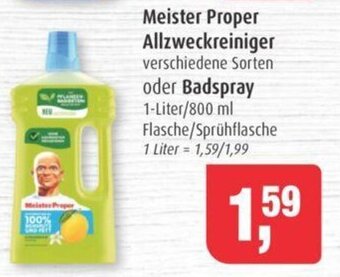 Markant Meister Proper Allzweckreiniger verschiedene Sorten oder Badspray 1-Liter/800 ml Angebot