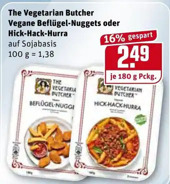 REWE Kaufpark The Vegetarian Butcher Vegane Beflügel Nuggets oder Hick Hack Hurra 100g Angebot