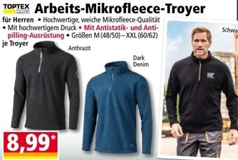 Norma TOPTEX Arbeits-Mikrofleece-Troyer M-XXL Angebot