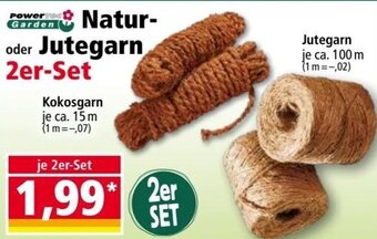 Norma Power Garden Natur- oder Jutegarn 2er Set Kokosgarn ca. 15 m Angebot