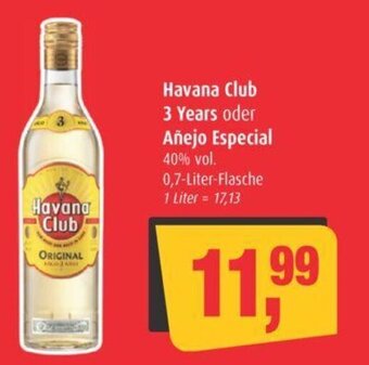 Markant Havana Club 3 Years oder Añejo Especial 40% vol. 0,7-L Angebot