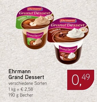 Dornseifer Ehrmann Grand Dessert 190 g Becher Angebot