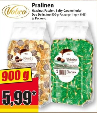 Norma Vobro Pralinen 900 g Packung Angebot