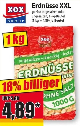 Norma XOX Erdnüsse XXL 1 kg Angebot