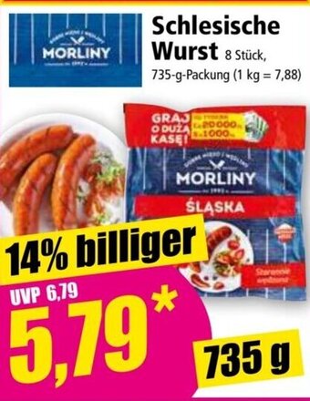 Norma MORLINY  Schlesische Wurst 735-g-Packung Angebot