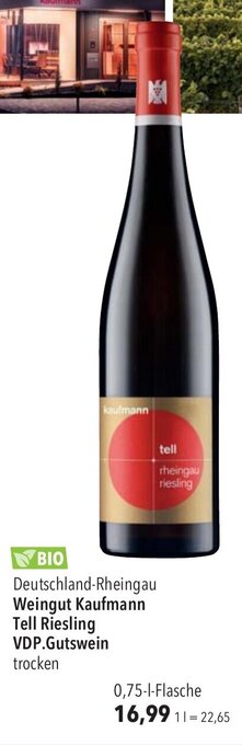 CITTI Markt Weingut Kaufmann Tell Riesling VDP.Gutswein 750ml Angebot
