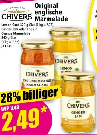 Norma CHIVERS Original englische Marmalade 340 g Glas Angebot