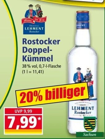 Norma Rostocker Doppel-Kümmel 0,7 l Flasche Angebot