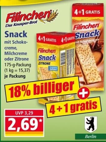 Norma Fillinchen Snack 175 g Packung Angebot