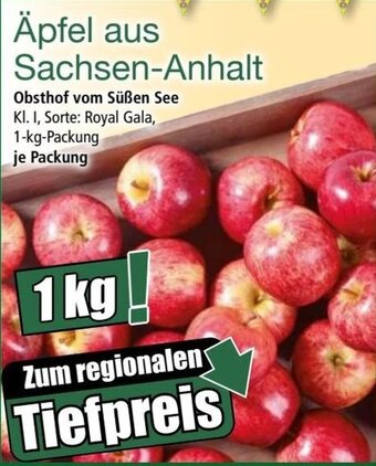 Norma Äpfel aus Sachsen-Anhalt 1 kg Packung Angebot